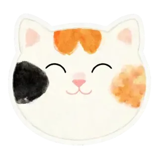 cat face sticker