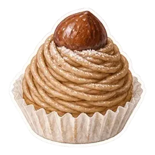 chestnut mont blanc sticker