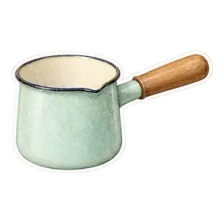 enamel milk pan sticker