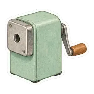 mint pencil sharpener sticker