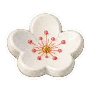 plum porcelain chopstick rest sticker