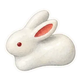 rabbit chopstick rest sticker