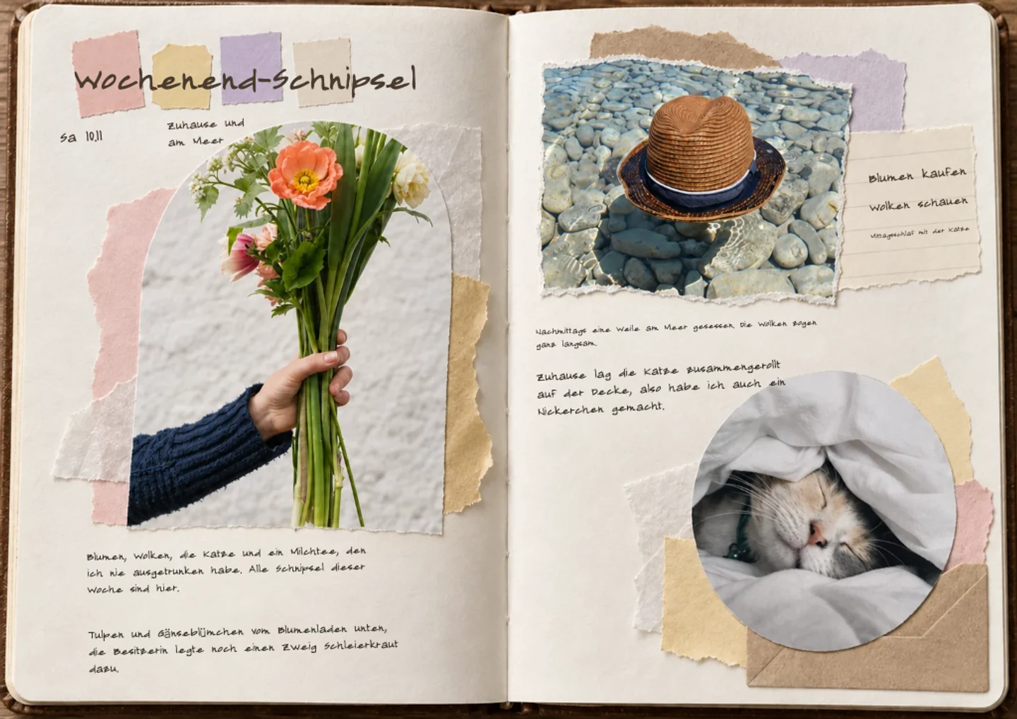Beispiel einer Journalseite: Collage
