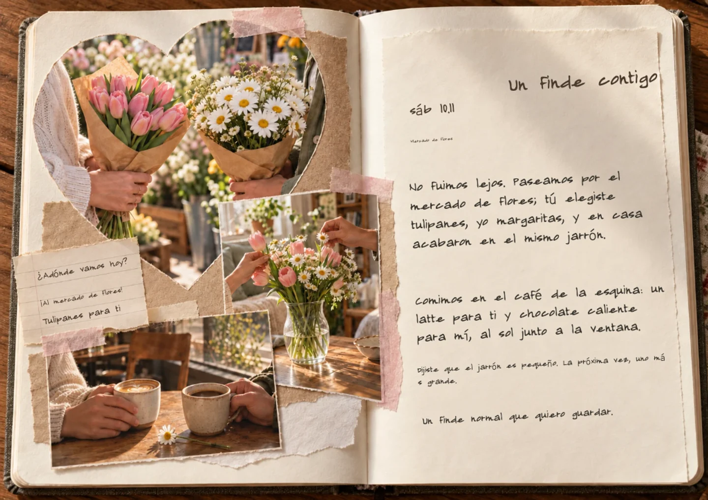 Página de diario de muestra: Amor