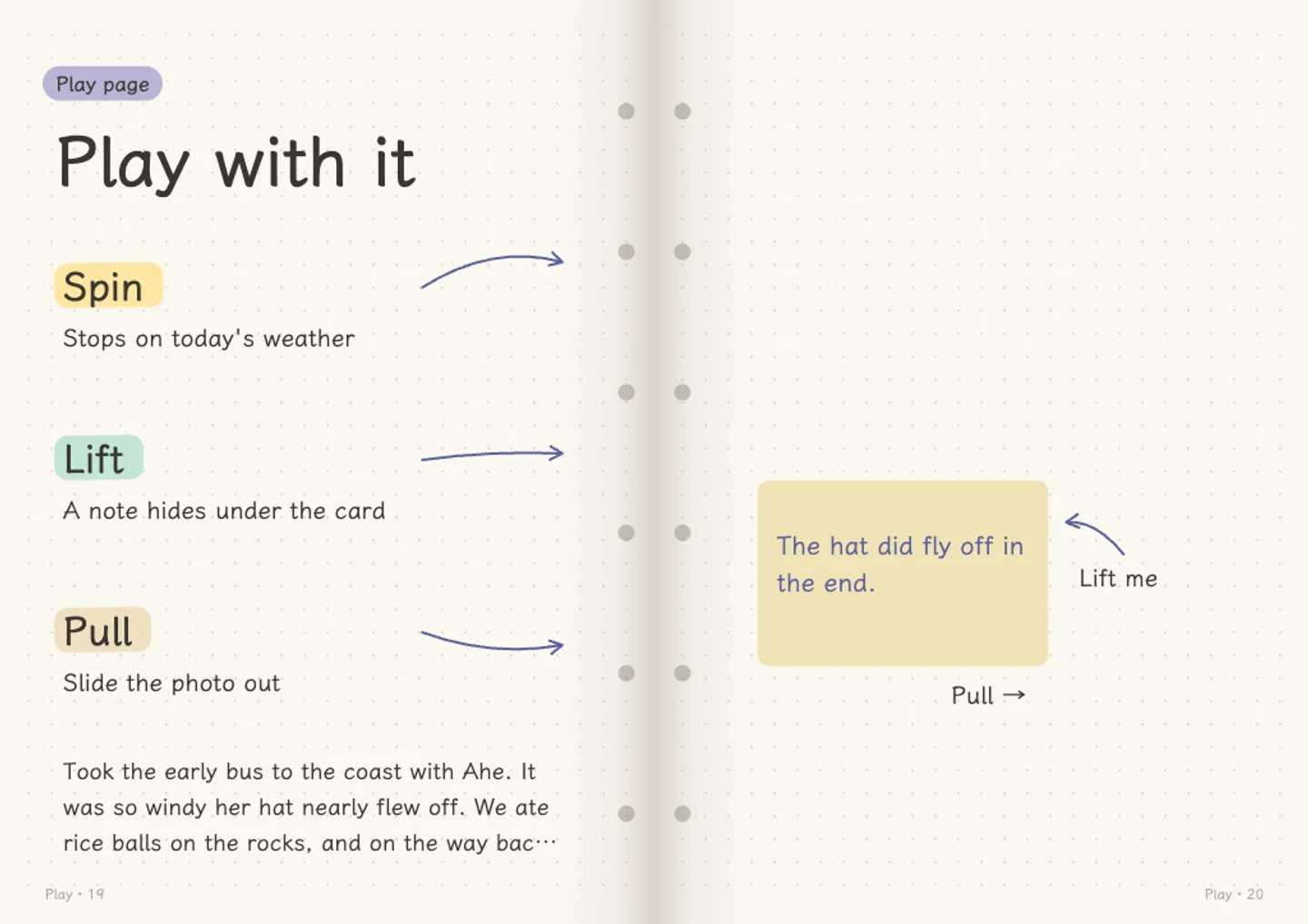 A sample Play journal page